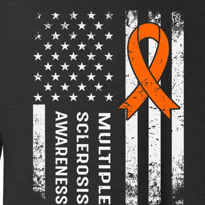 MS Multiple Sclerosis Awareness Orange Ribbon Toddler Sweatshirt