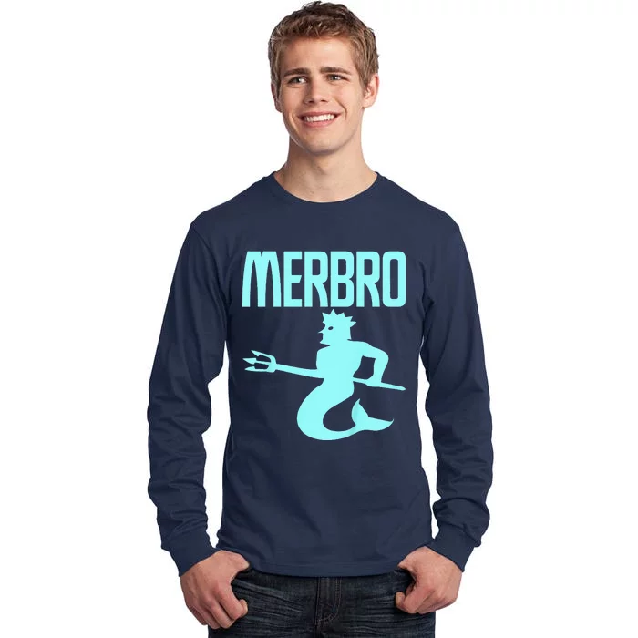 Majestic Merbro Swimming Merman Design Tall Long Sleeve T-Shirt