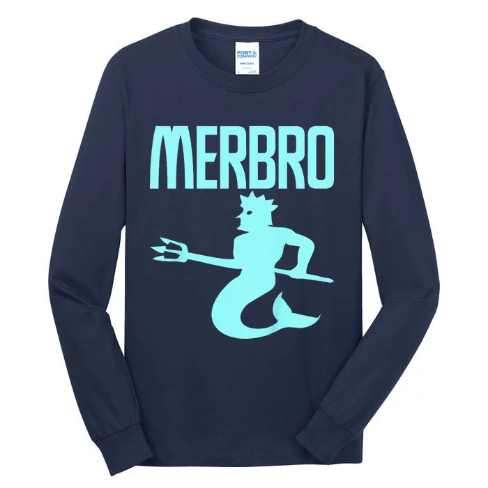 Majestic Merbro Swimming Merman Design Tall Long Sleeve T-Shirt