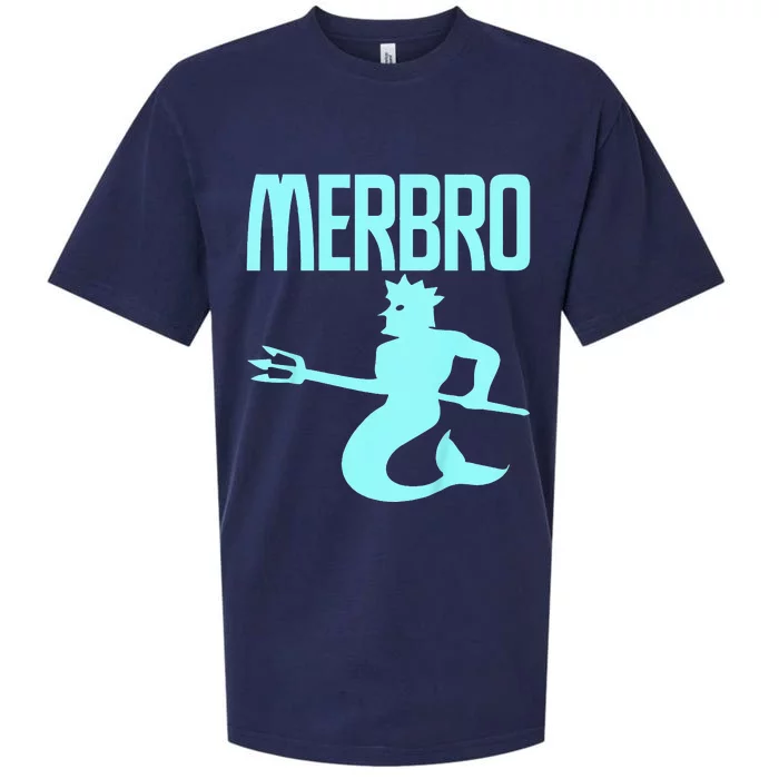 Majestic Merbro Swimming Merman Design Sueded Cloud Jersey T-Shirt