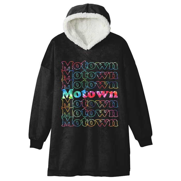 Motown Music Tie Dye Hooded Wearable Blanket