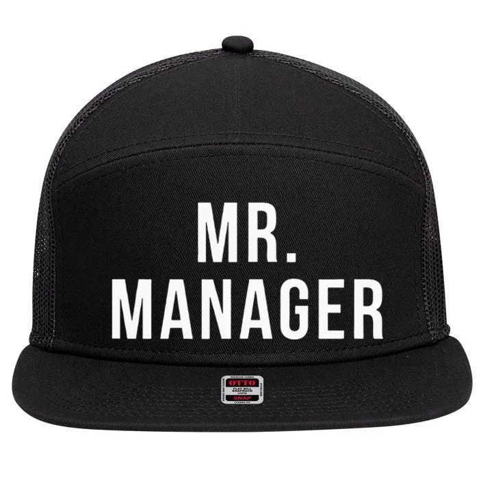 Mr. Manager Television TV Movie Reference 7 Panel Mesh Trucker Snapback Hat