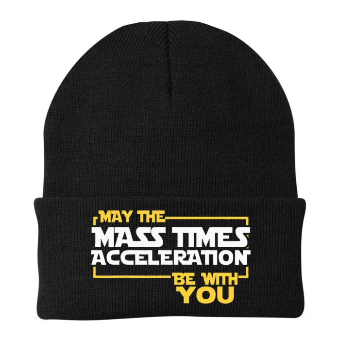 May Mass Times Acceleration Be With You Science Knit Cap Winter Beanie