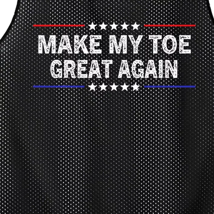 Make My Toe Great Again Funny Surgery Injury Recovery Mesh Reversible Basketball Jersey Tank