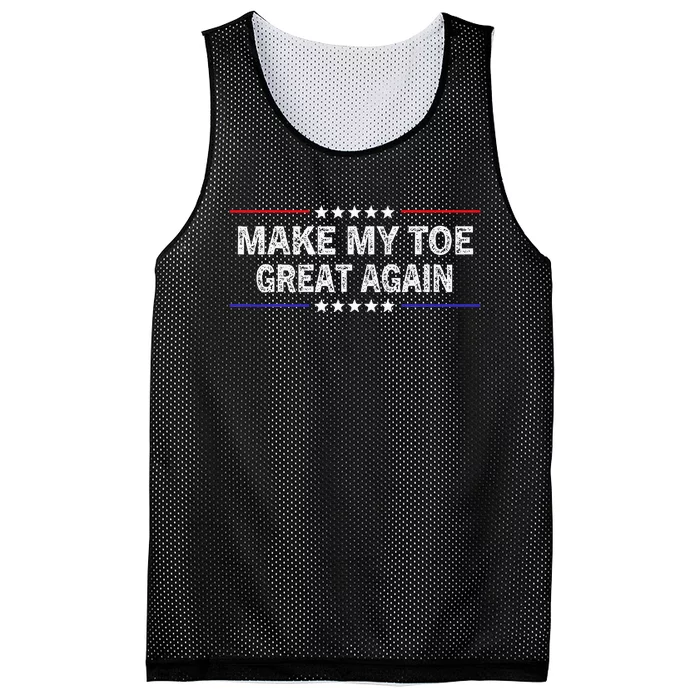 Make My Toe Great Again Funny Surgery Injury Recovery Mesh Reversible Basketball Jersey Tank