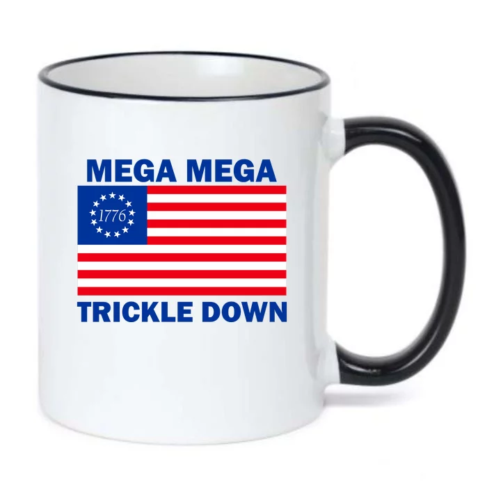 Mega Mega Trickle Down USA 1776 Flag Patriot Black Color Changing Mug