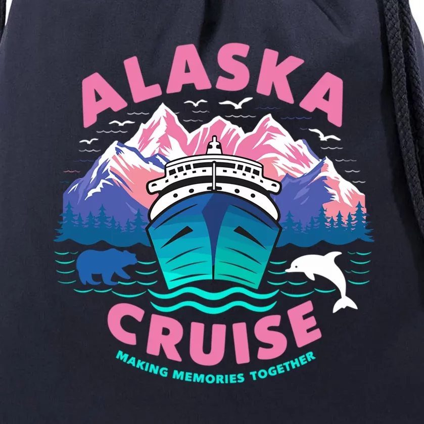 Making Memories Together Alaskan Animals Alaska Cruise 2024 Drawstring Bag