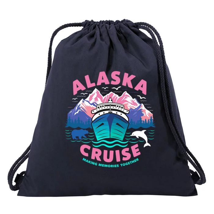 Making Memories Together Alaskan Animals Alaska Cruise 2024 Drawstring Bag