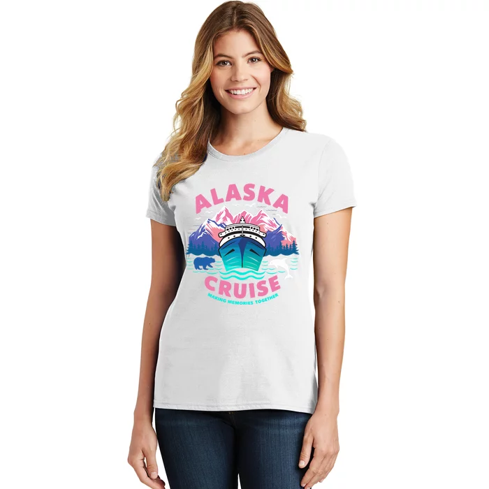 Making Memories Together Alaskan Animals Alaska Cruise 2024 Women's T-Shirt