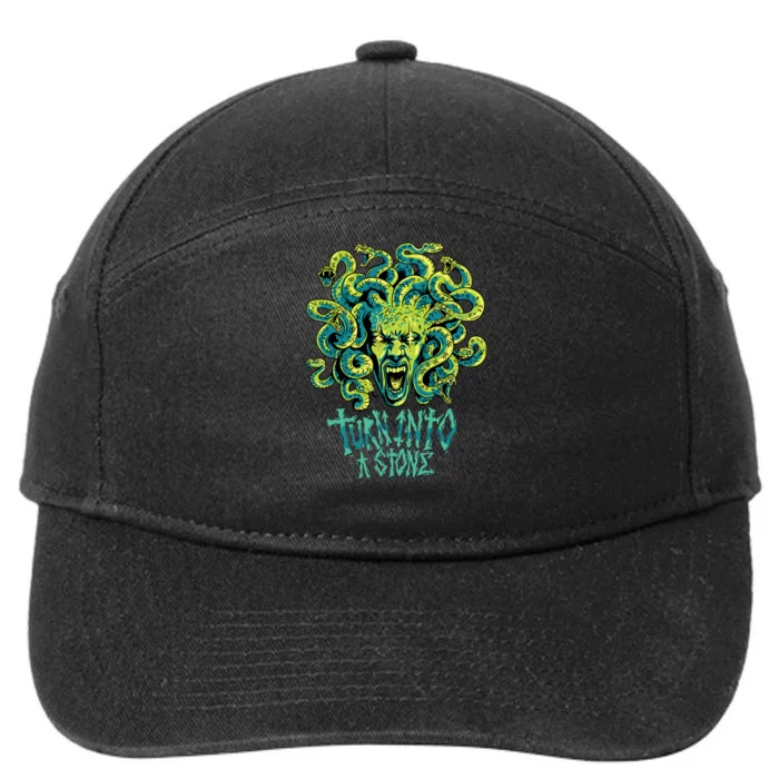 Medusa Monster Turn Into Stone 7-Panel Snapback Hat