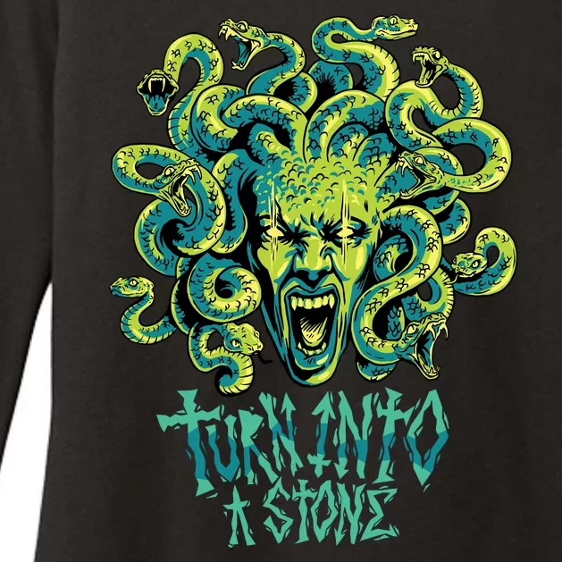 Medusa Monster Turn Into Stone Womens CVC Long Sleeve Shirt