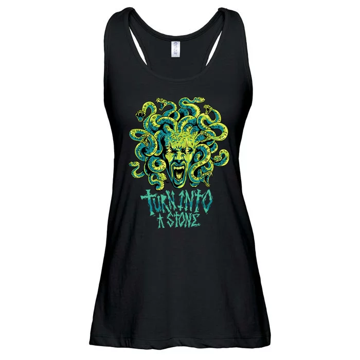 Medusa Monster Turn Into Stone Ladies Essential Flowy Tank