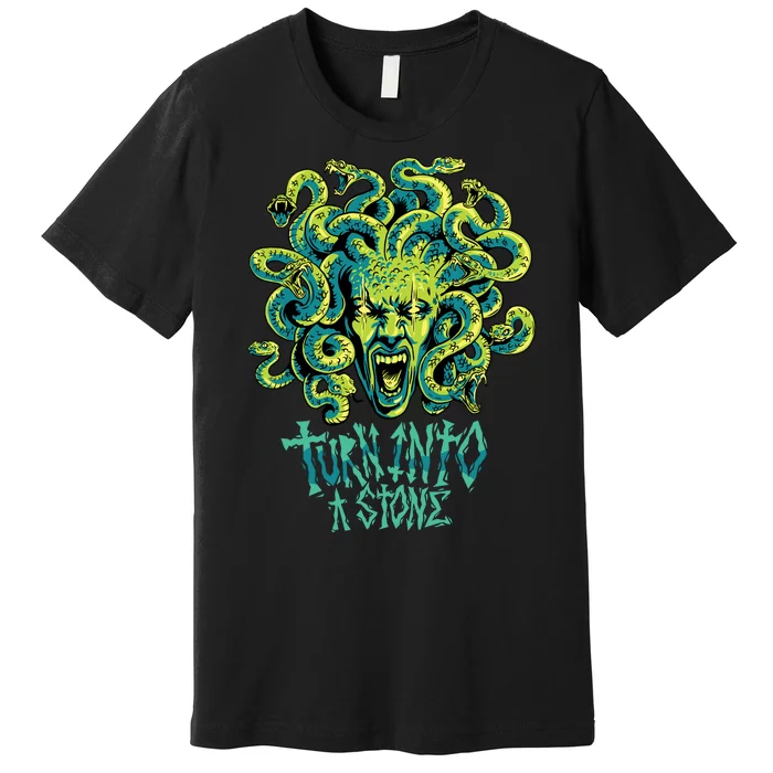 Medusa Monster Turn Into Stone Premium T-Shirt