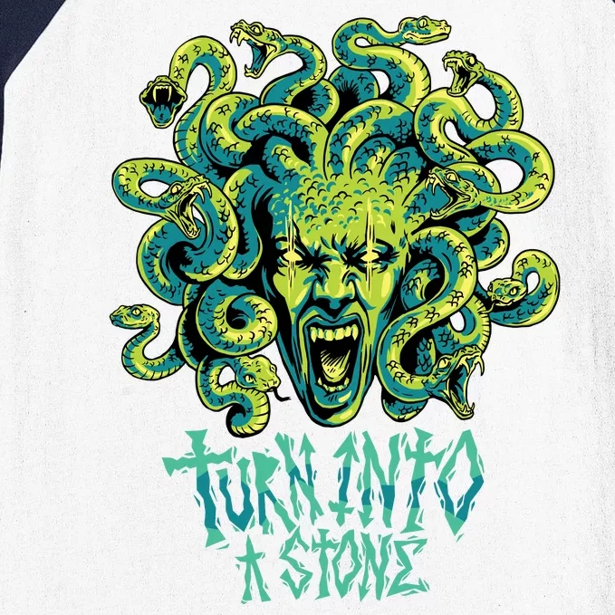 Medusa Monster Turn Into Stone Baseball Sleeve Shirt