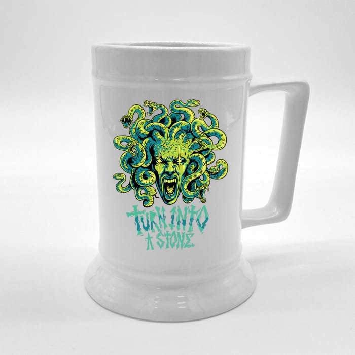 Medusa Monster Turn Into Stone Front & Back Beer Stein