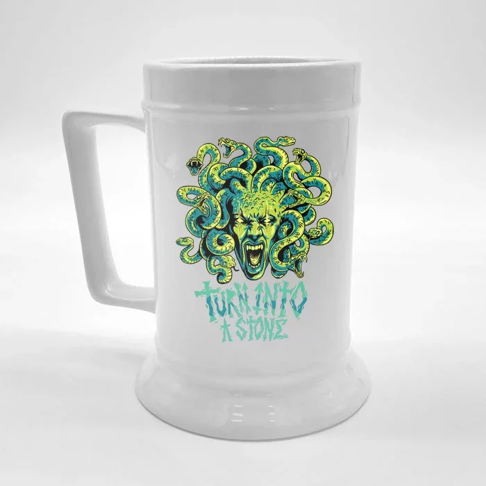 Medusa Monster Turn Into Stone Front & Back Beer Stein