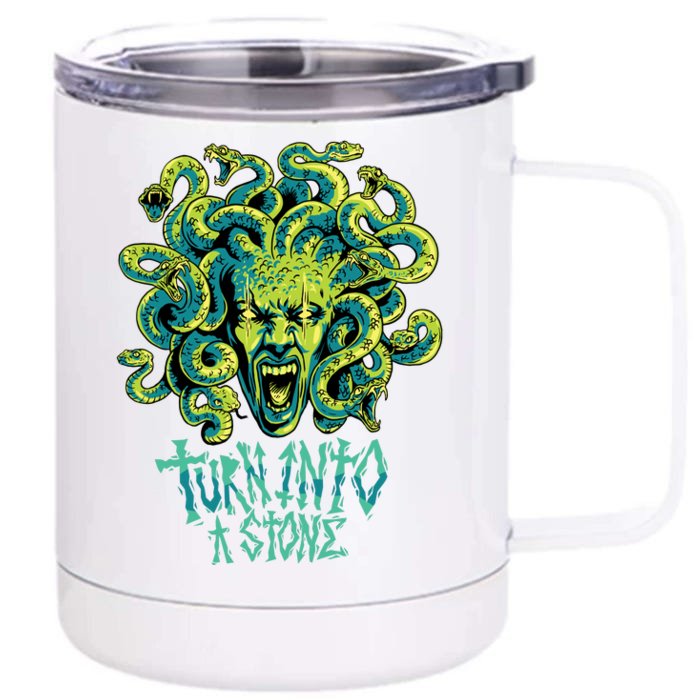 Medusa Monster Turn Into Stone Front & Back 12oz Stainless Steel Tumbler Cup