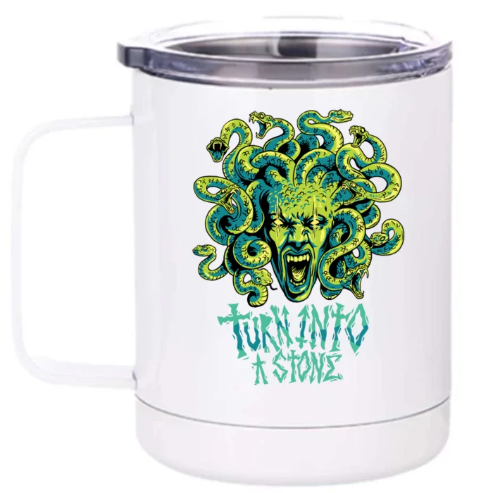 Medusa Monster Turn Into Stone Front & Back 12oz Stainless Steel Tumbler Cup