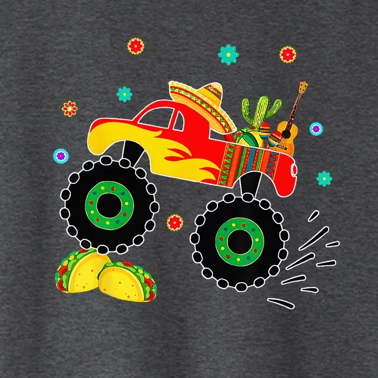 Mexican Monster Truck Taco Cinco De Mayo Party Women's Crop Top Tee