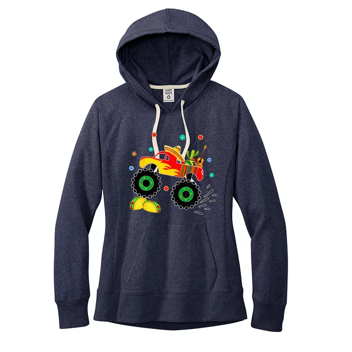 Mexican Monster Truck Taco Cinco De Mayo Party Women's Fleece Hoodie