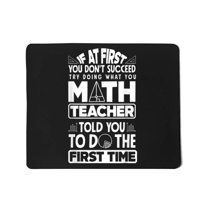 Mathematics Math Teacher Algebra Funny Mousepad