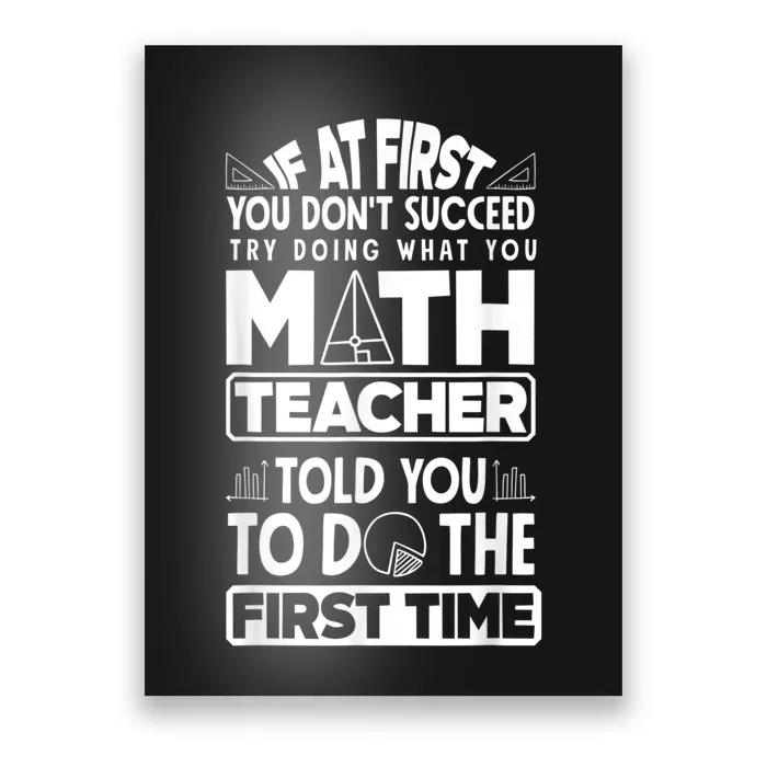 Mathematics Math Teacher Algebra Funny Poster