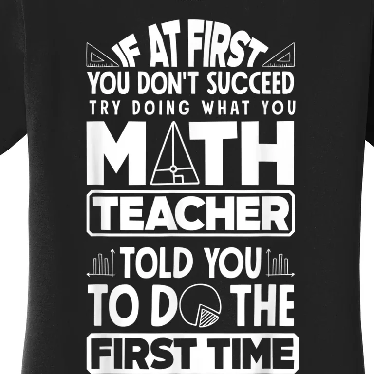 Mathematics Math Teacher Algebra Funny Women's T-Shirt