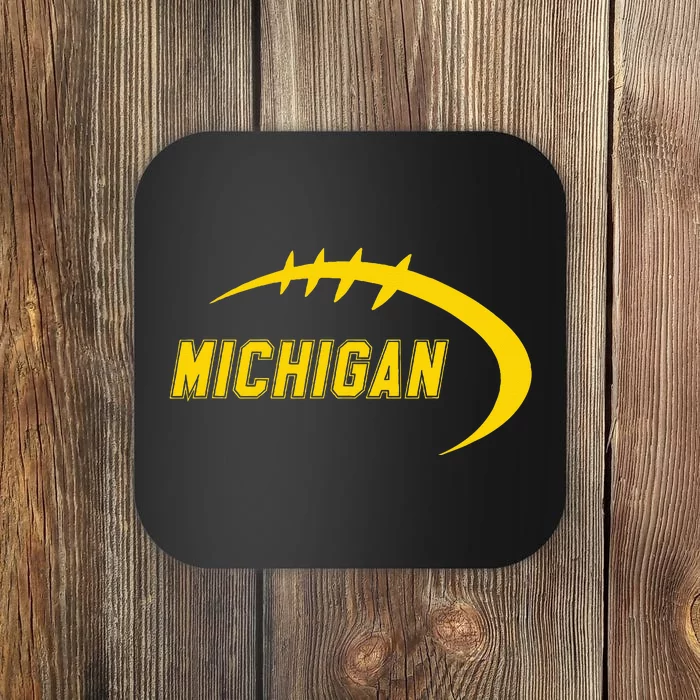 Michigan MI Throwback College Font Classic Coaster