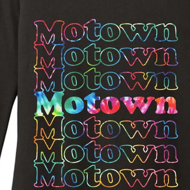 Motown Music Tie Dye Womens CVC Long Sleeve Shirt