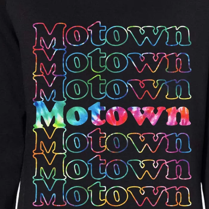 Motown Music Tie Dye Womens California Wash Sweatshirt