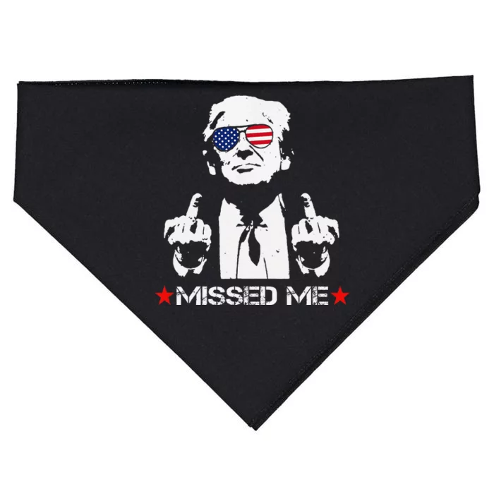 Missed Me Trump 2024 USA-Made Doggie Bandana