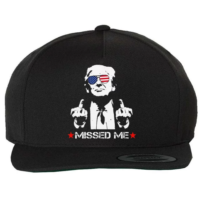 Missed Me Trump 2024 Wool Snapback Cap