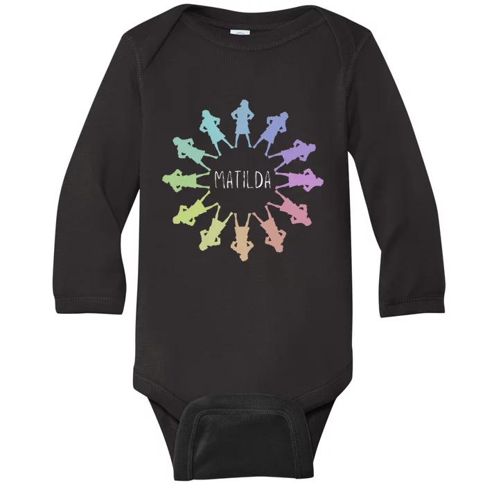 Matilda Musical Theatre Gradient Colour Circle Baby Long Sleeve Bodysuit