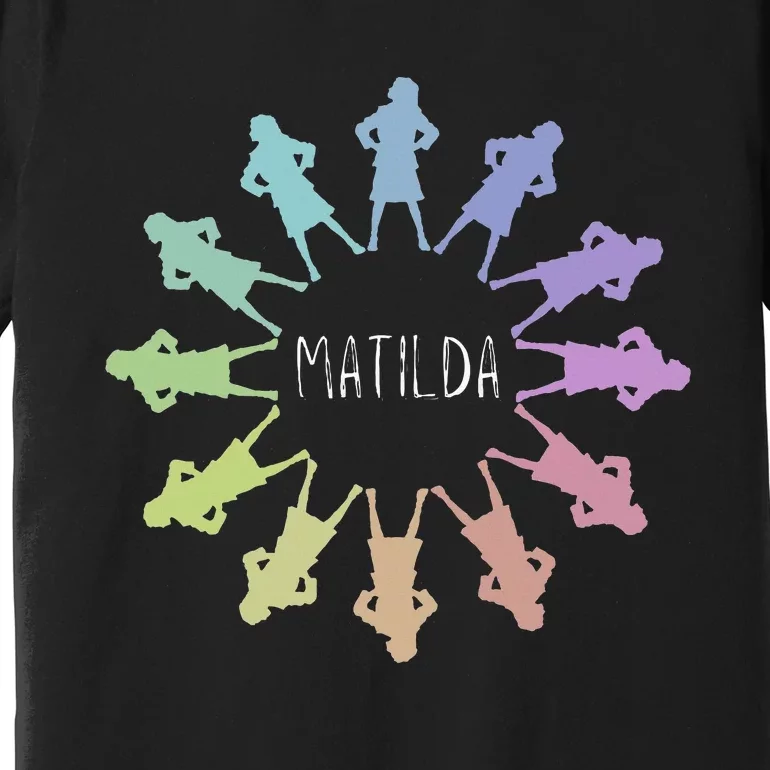 Matilda Musical Theatre Gradient Colour Circle Premium T-Shirt