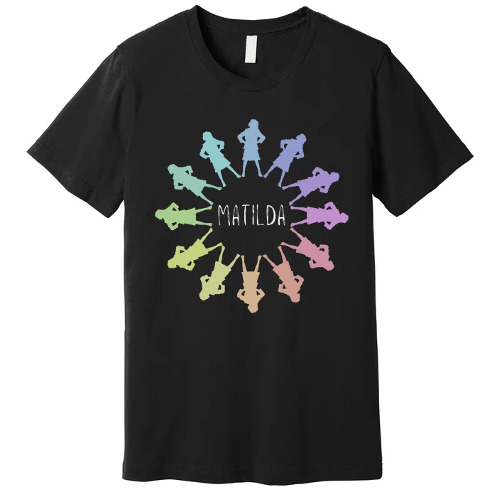 Matilda Musical Theatre Gradient Colour Circle Premium T-Shirt