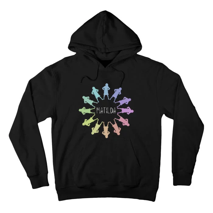 Matilda Musical Theatre Gradient Colour Circle Tall Hoodie