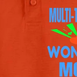 Mom Multi Tasking Wonder Mom Gift Dry Zone Grid Performance Polo