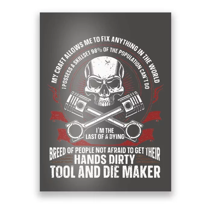 Machining Machinist Tool And Die Maker Poster