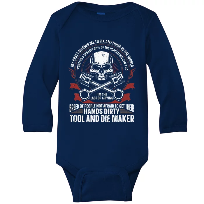 Machining Machinist Tool And Die Maker Baby Long Sleeve Bodysuit