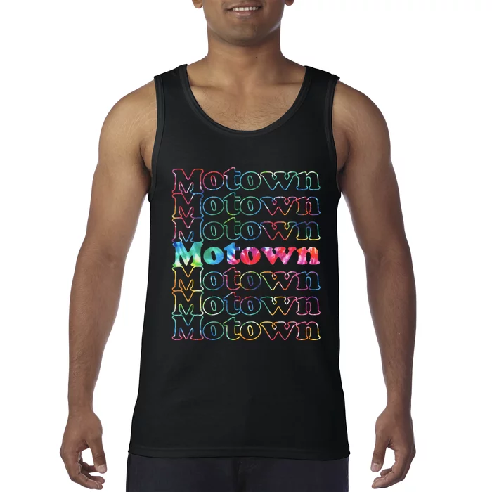 Motown Music Tie Dye Tank Top