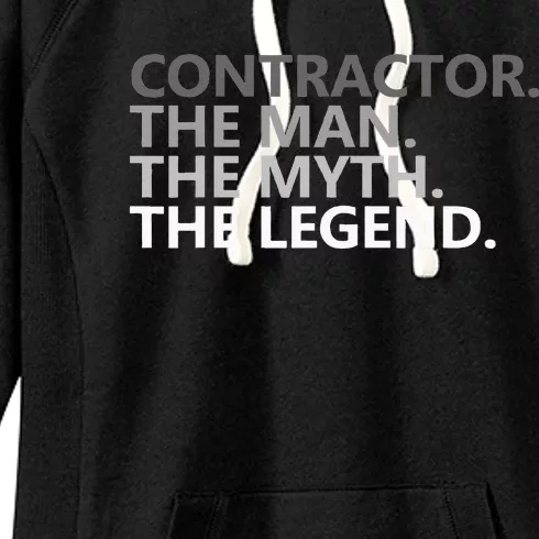 Man Myth The Legend Contractor Dad Women's Fleece Hoodie