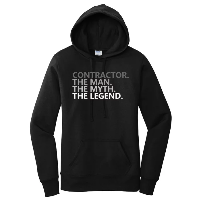 Man Myth The Legend Contractor Dad Women's Pullover Hoodie