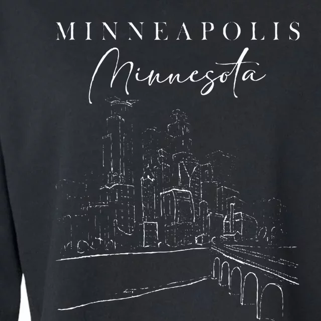 Minneapolis Minnesota Traveling Lover Minneapolis Travel Cropped Pullover Crew