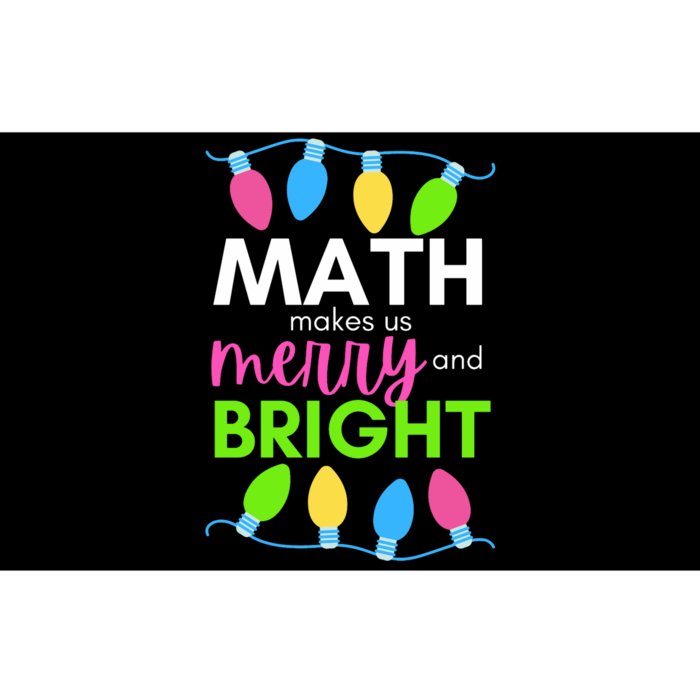 Math Makes Us Merry And Bright Holiday Teacher Design Long Sleeve Bumper Sticker