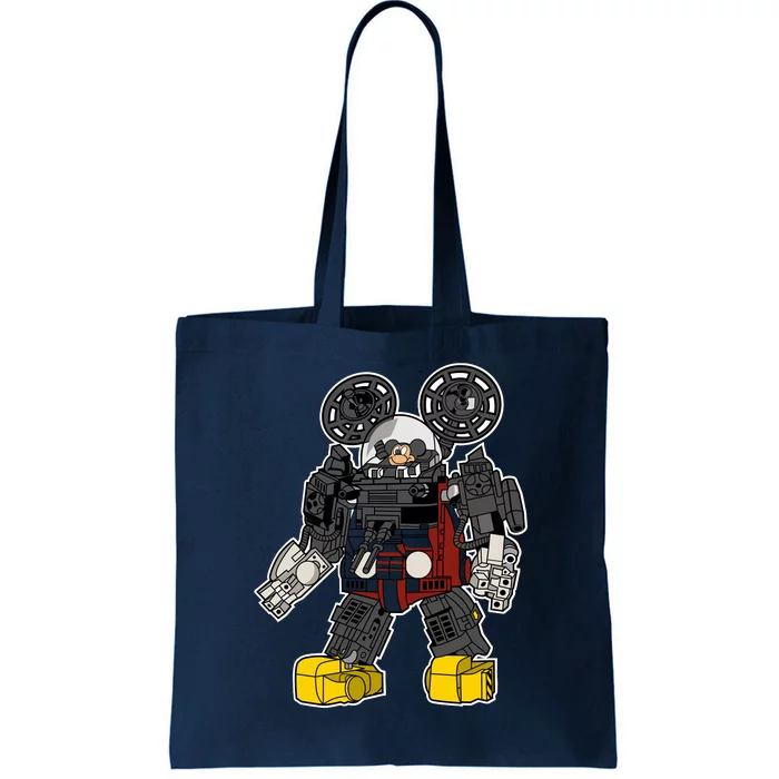 Mecha Mouse Unique Robot Illustration Tote Bag