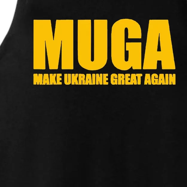 Muga Make Ukraine Great Again Ladies Tri-Blend Wicking Tank