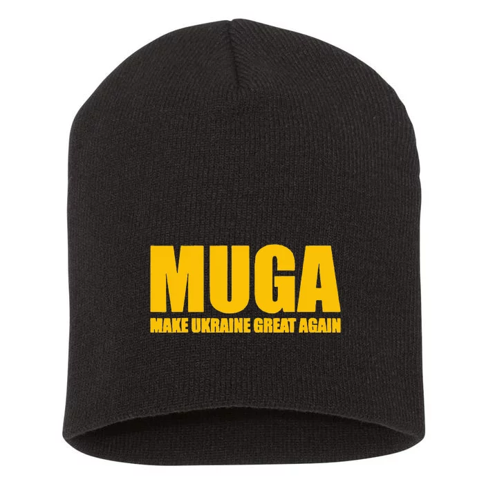 Muga Make Ukraine Great Again Short Acrylic Beanie