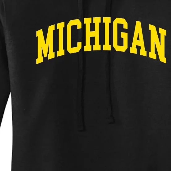 Michigan Mi Usa United States Font Women's Pullover Hoodie