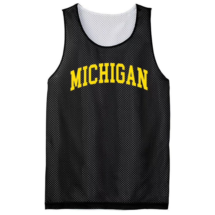 Michigan Mi Usa United States Font Mesh Reversible Basketball Jersey Tank