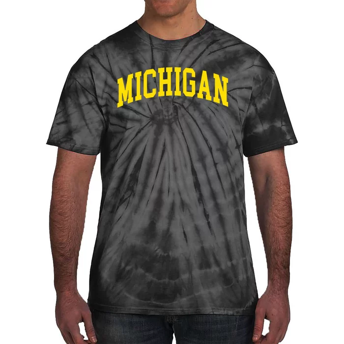 Michigan Mi Usa United States Font Tie-Dye T-Shirt